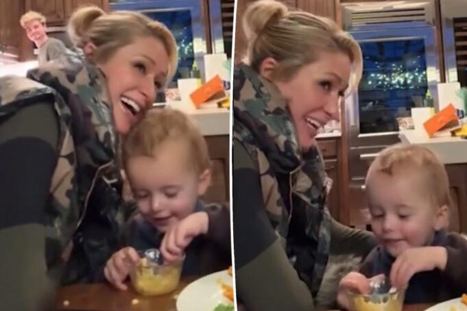 Пэрис Хилтон в шоке сына Феникса неоднократно сбрасывает F-бомбы в откровенном видео