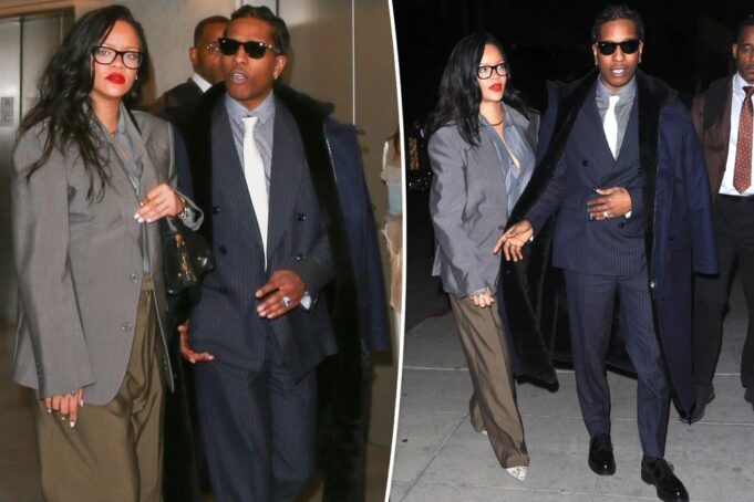 Рианна и $ ap Rocky празднуют победу в суде с поздним ночью в эксклюзивном клубе