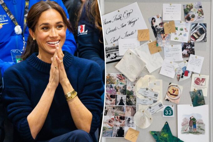 Меган Маркл дразнит первым, как и в запуске продукта в «Заполненной памяти» доски зрения