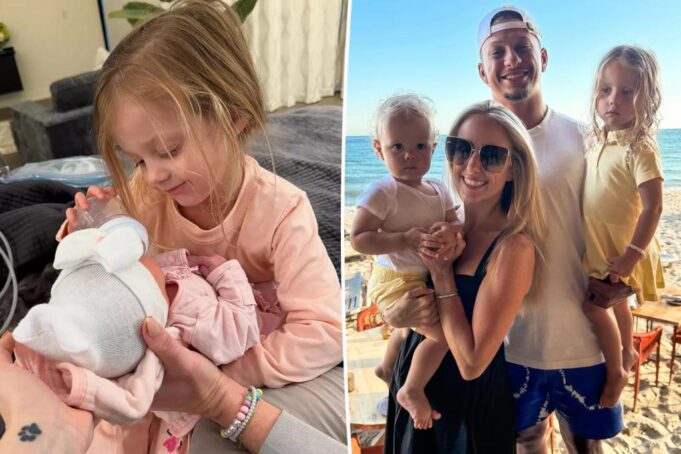 Бриттани Магомес делится новыми фотографиями новорожденного ребенка Голден, так как семья празднует 4 -летие дочери Стерлинга.