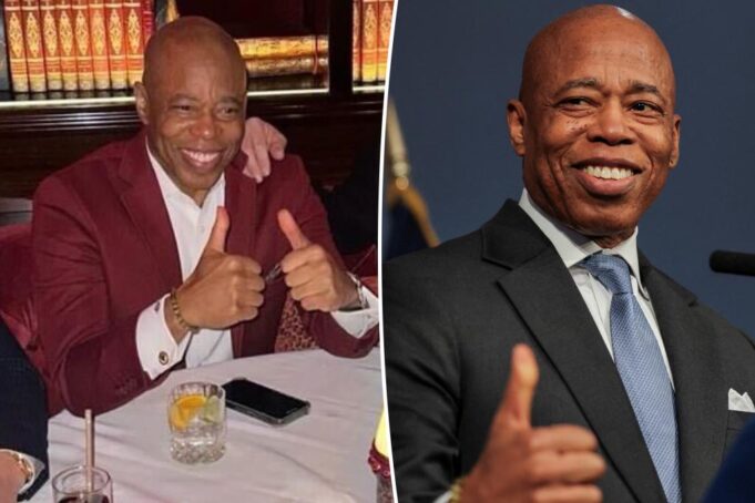 Эрик Адамс вернулся на партийную сцену в Нью-Йорке после политических суматохов