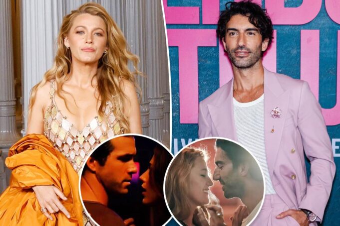 Орел-глаза Blake Livel Fan Spots «Почти идентичная» сцена в «Это заканчивается с нами» и «Зеленый фонарь» на фоне битвы Джастина Балдони