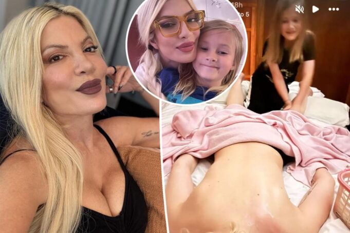 Тори Спеллинг защищает «милую» фотографию сына Бо, 7 лет, дает свой массаж за деньги: «Не нужны люди, стыждающие меня»