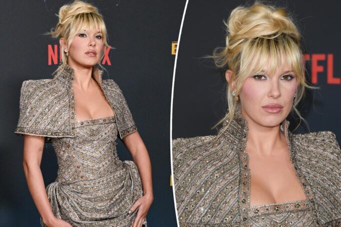 Милли Бобби Браун, 21 год, хлопает в ответ на ненавистников, говоря, что она выглядела «старой» на премьере «Электрическое государство»