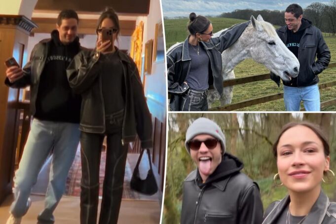 Пит Дэвидсон, Элси Хьюитт отдых в Шотландии на свадьбу Дэйва Наварро