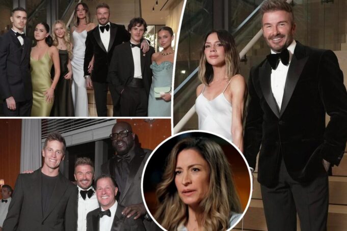 Дэвид Бекхэм не заботится о мире на вечеринке по номеру 50-летию, несмотря на то, что в категории дела Ребекка Лоос дела