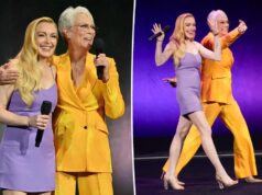 Линдсей Лохан и Джейми Ли Кертис имеют ласковое воссоединение, способствуя продолжению «причудливая пятница» в Cinemacon