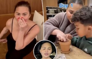 У Крисси Тейген выпал зуб в рождественской игре, которая пошла не так