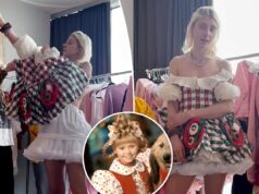 Посмотрите, как Тейлор Момсен втиснулась в оригинальный костюм Синди Лу Кто из фильма «Гринч – похититель Рождества» 25 лет спустя