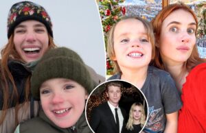 Эмма Робертс поделилась редкой фотографией четырехлетнего сына-двойника Роудса во время заснеженного отдыха