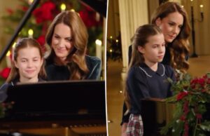 Посмотрите, как Кейт Миддлтон и принцесса Шарлотта играют неожиданный фортепианный дуэт на рождественской службе