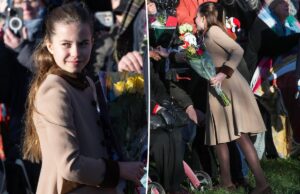 10-летняя принцесса Шарлотта позирует фанатам во время рождественской прогулки, заставляя отца принца Уильяма торопить ее.