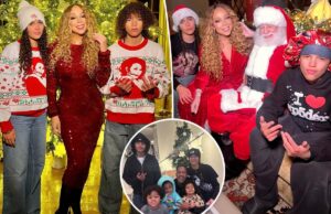 14-летние близнецы Мэрайи Кэри выглядят взрослыми на рождественском фото без отца Ника Кэннона