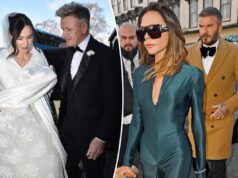 Виктория и Дэвид Бекхэм присутствуют на свадьбе дочери Гордона Рамзи, поскольку семейная вражда обостряется