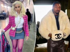 Карди Би и Стефон Диггс координируют свои действия в винтажной игре Chanel for Patriots vs. Jets