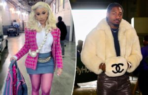 Карди Би и Стефон Диггс координируют свои действия в винтажной игре Chanel for Patriots vs. Jets