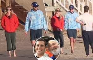 Мрачного Джейка Райнера заметили на прогулке по пляжу с девушкой после трагической смерти родителей Роба и Мишель