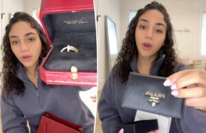 Дочь Мелиссы и Джо Горги, Антония, демонстрирует свой рождественский подарок стоимостью более 10 тысяч долларов, включая украшения Cartier и кошелек Prada.