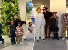 Ким Кардашьян не удалось уговорить всех четверых детей сделать семейное рождественское фото: «Я очень старалась»