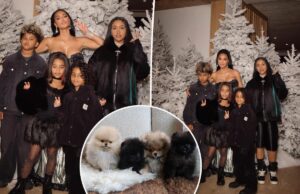 PETA раскритиковала Ким Кардашьян за то, что она подарила детям на Рождество четырех собак: «Щенки — не плюшевые игрушки»