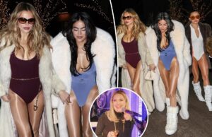 Брукс Надер и ее сестры идут в апресе 80-х на новогодней вечеринке Кейт Хадсон и Кейда Хадсона в Аспене.