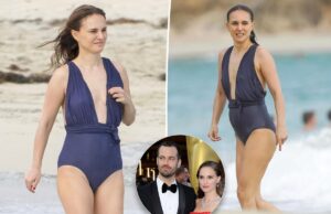 Натали Портман демонстрирует пляжное тело в глубоком купальнике во время отпуска в Сент-Бартсе после развода