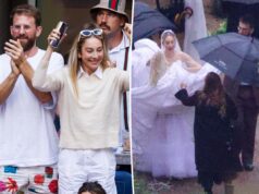 Эсте Хаим и Джонатан Левин отпраздновали свадьбу киномарафоном для друзей в первый день Нового года.