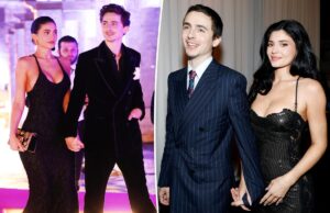 Тимоти Шаламе крадет поцелуй у Кайли Дженнер и держит ее за руку в редкий момент КПК