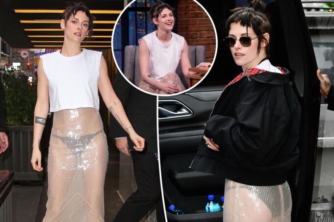 Кристен Стюарт объявляет, что прозрачные пайетки и трусы пикабу войдут в моду в 2026 году