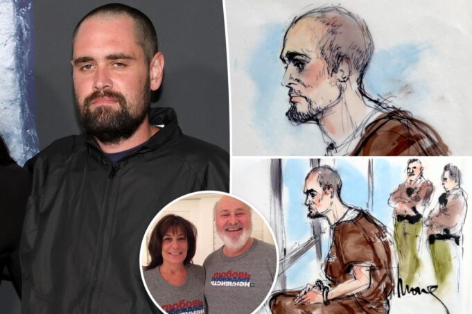 «Ухмыляющийся» Ник Райнер с запавшими глазами и бритой головой на новых судебных зарисовках по делу об убийстве родителей