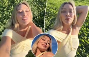 Хилари Дафф дразнит дерзкой новой музыкой в полупрозрачном масляно-желтом мини-платье