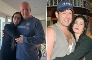 Сладкий брачный ритуал Деми Мур с бывшим Брюсом Уиллисом