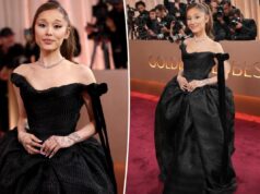 Ариана Гранде в образе готики Глинды на красной дорожке «Золотого глобуса-2026»