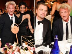 Шона Пенна поймали за курением за столом во время церемонии вручения премии «Золотой глобус-2026».