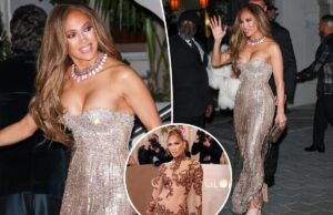 Дженнифер Лопес сменила прозрачное платье с «Золотого глобуса» на ослепительный образ с корсетом после вечеринки