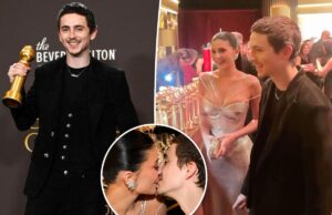 Кайли Дженнер и Тимоти Шаламе сомкнулись губами, когда актеру выгравировали «Золотой глобус»