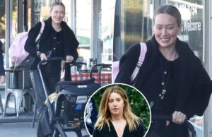 Незаботливая Хилари Дафф улыбается во время первого выхода в свет после драмы о маме Эшли Тисдейл