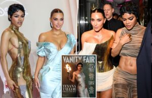 Тейана Тейлор пишет Ким Кардашьян срочное сообщение Skims: «Наш групповой чат такой яркий»