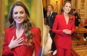 Более глубокий смысл красного костюма Кейт Миддлтон для ее первого сольного появления на королевской земле в этом году