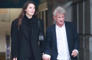 65-летний Шон Пенн и его 30-летняя подруга, гораздо более молодая, держатся за руки во время редкого публичного выхода после «Золотого глобуса»