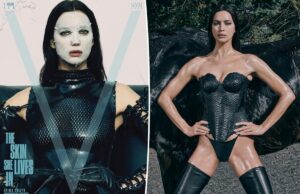 Стринги с заклепками, корсеты в клетку и бандажи: фотосессия Ирины Шейк на обложке V — ее самая смелая фотография