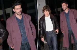 Франсуа Арно общается с коллегой по фильму «Жаркое соперничество» Коннором Сторри после резкого ответа на вопрос о личной жизни