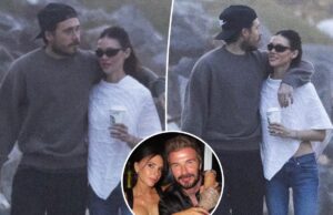 Бруклин Бекхэм и Никола Пельц держатся за руки во время романтической прогулки на первых фотографиях после жестокой тирады в адрес его родителей