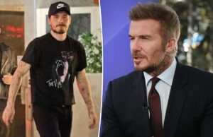 Дэвид Бекхэм указывает на «ошибки» своих детей через несколько часов после напыщенной речи сына Бруклина