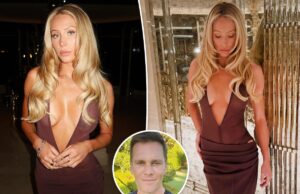 Аликс Эрл на ринге 2026 года с Томом Брэди и прозрачным платьем с глубоким вырезом