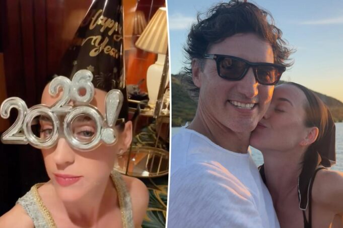 Кэти Перри целует Джастина Трюдо, рассказывая об их первом совместном «отпуске»