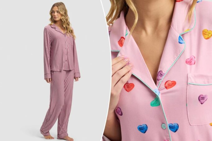 Мягкие пижамы Cosy Earth, одобренные Опрой, теперь выпускаются с принтами ко Дню святого Валентина.