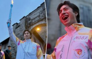 Хадсон Уильямс использовал наш любимый естественный оттенок щек, чтобы нести олимпийский факел.