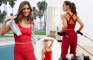 Наши редакторы клянутся, что Beyond Yoga производит «самую мягкую и маслянистую» спортивную одежду, а новые модели только что появились в вишнево-красном цвете.