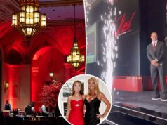 Внутри звездного 50-летия Тайгера Вудса в роскошном зале в Палм-Бич